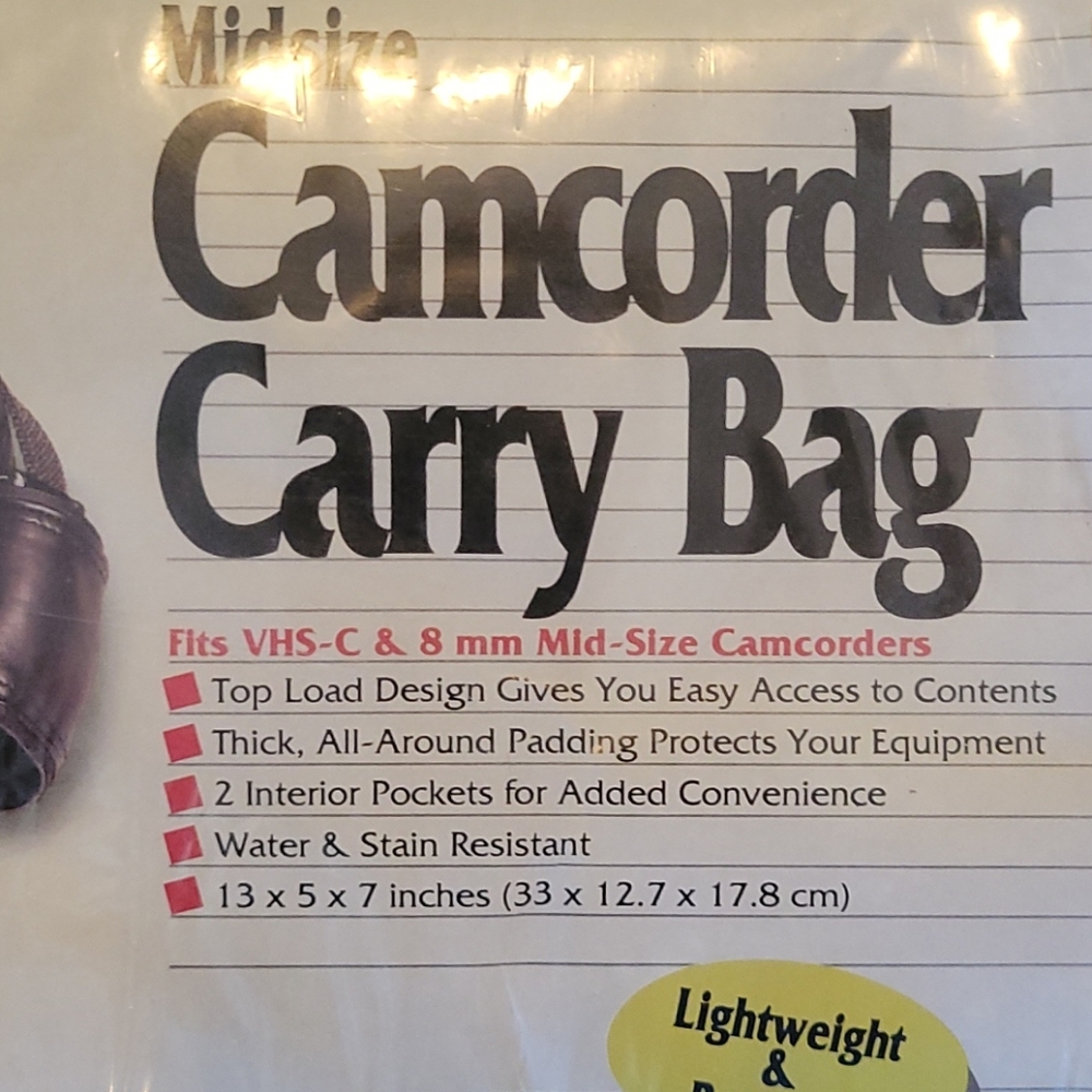 Free w order. Just ask for it Ambico Camcorder bag